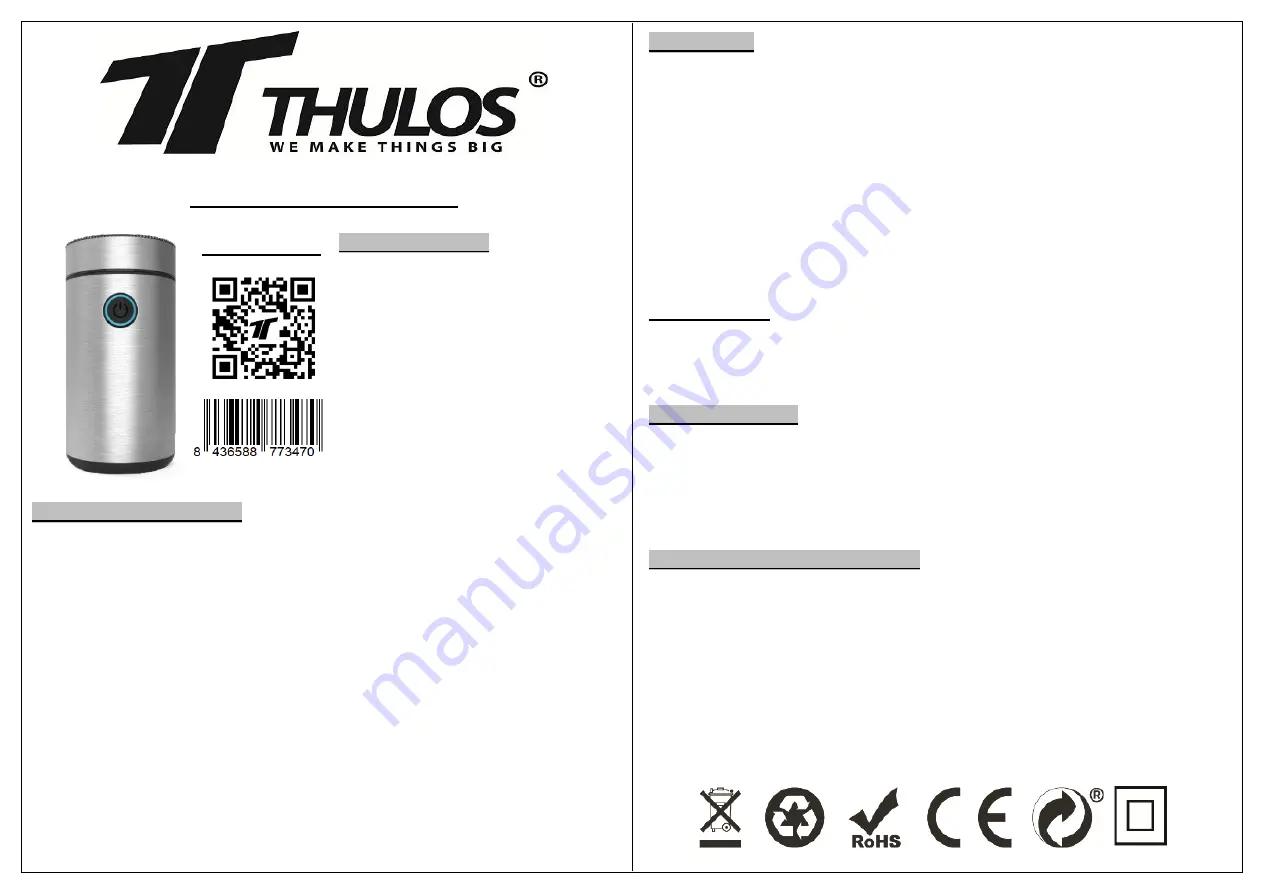 Thulos TH-MC40SS Скачать руководство пользователя страница 2