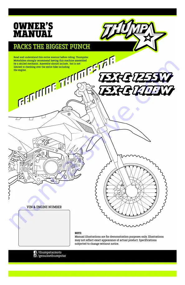 Thump TSX-C 125SW Скачать руководство пользователя страница 1