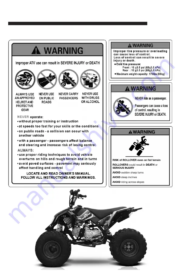 Thumpstar ATV 125CC Owner'S Manual Download Page 14