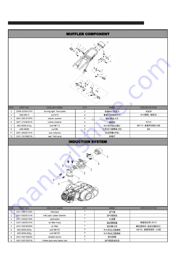 Thumpstar ATV 125CC Owner'S Manual Download Page 167