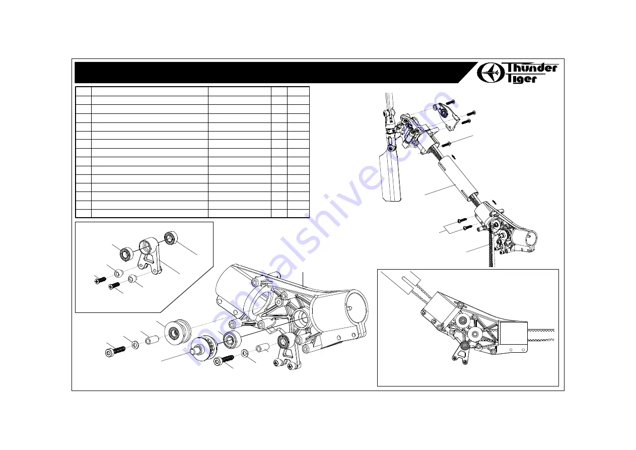 THUNDER TIGER AH-1W Super Cobra Gunship mini Titan E325 CONVERSION KIT Assembly Manual & Parts Catalogue Download Page 18