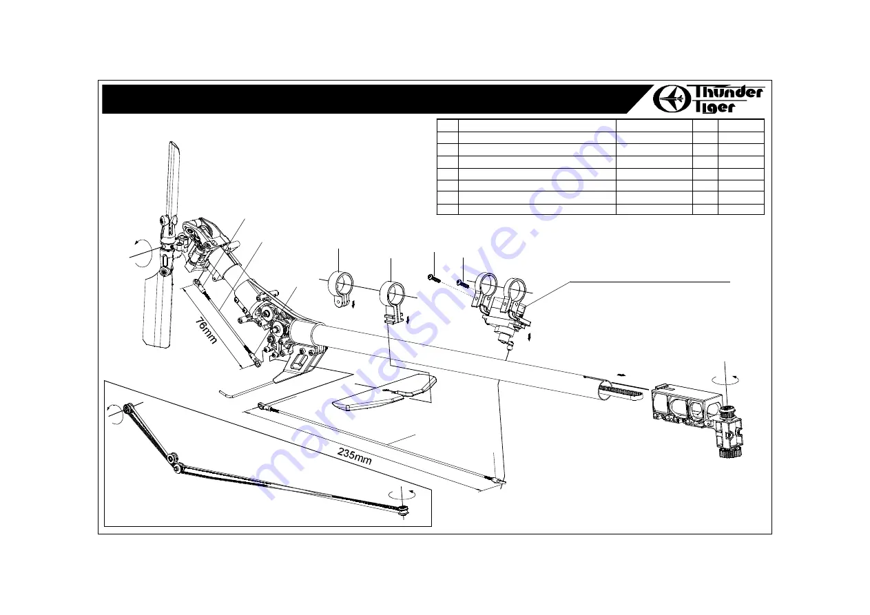 THUNDER TIGER AH-1W Super Cobra Gunship mini Titan E325 CONVERSION KIT Assembly Manual & Parts Catalogue Download Page 20