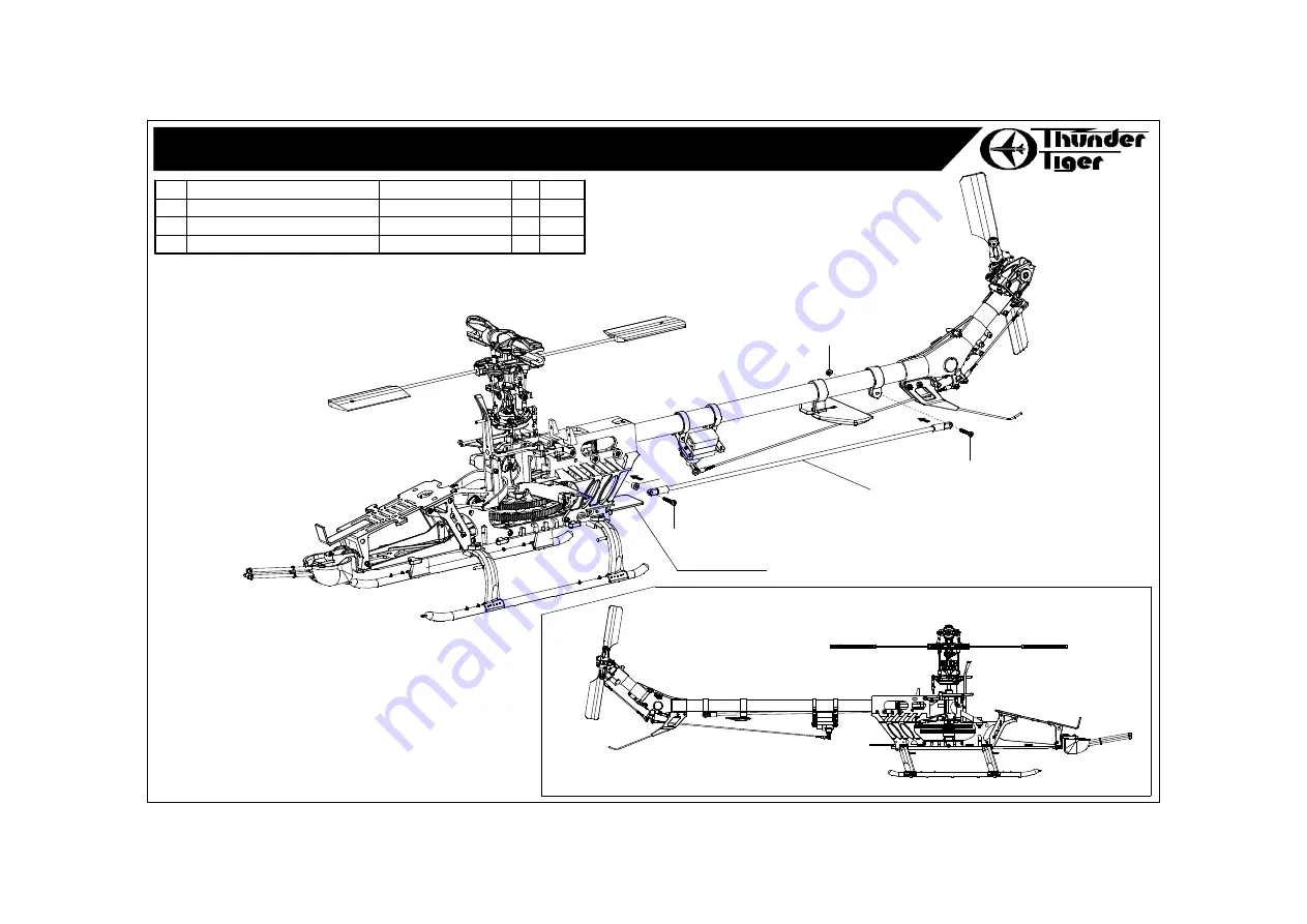 THUNDER TIGER AH-1W Super Cobra Gunship mini Titan E325 CONVERSION KIT Assembly Manual & Parts Catalogue Download Page 23