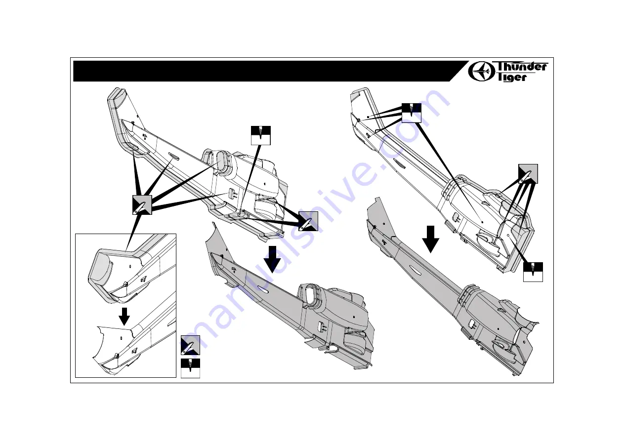 THUNDER TIGER AH-1W Super Cobra Gunship mini Titan E325 CONVERSION KIT Assembly Manual & Parts Catalogue Download Page 27