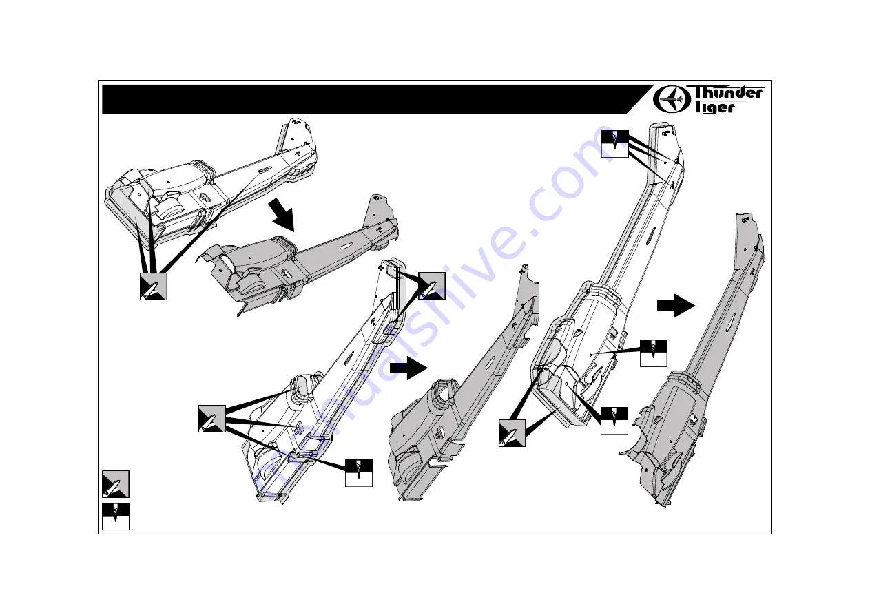 THUNDER TIGER AH-1W Super Cobra Gunship mini Titan E325 CONVERSION KIT Assembly Manual & Parts Catalogue Download Page 28