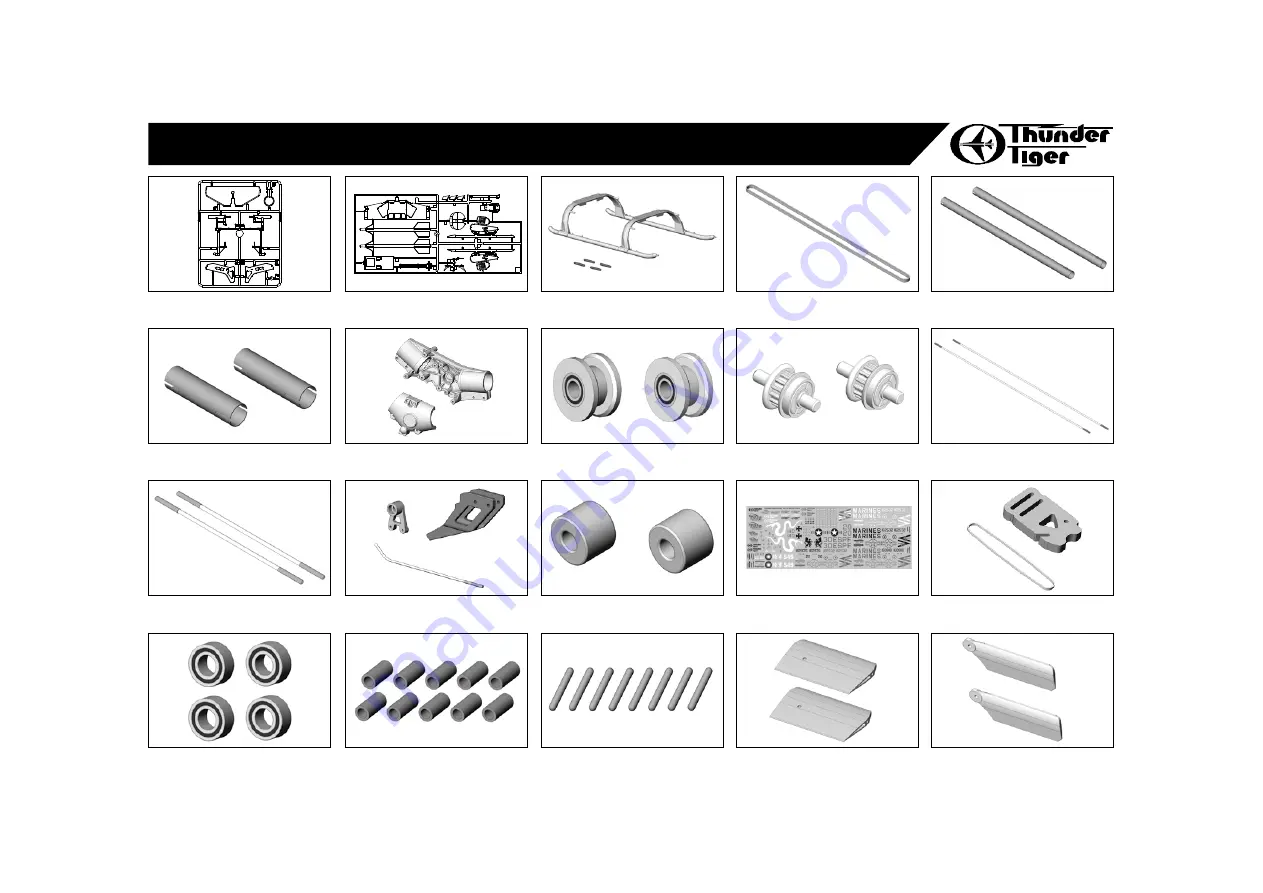 THUNDER TIGER AH-1W Super Cobra Gunship mini Titan E325 CONVERSION KIT Assembly Manual & Parts Catalogue Download Page 35