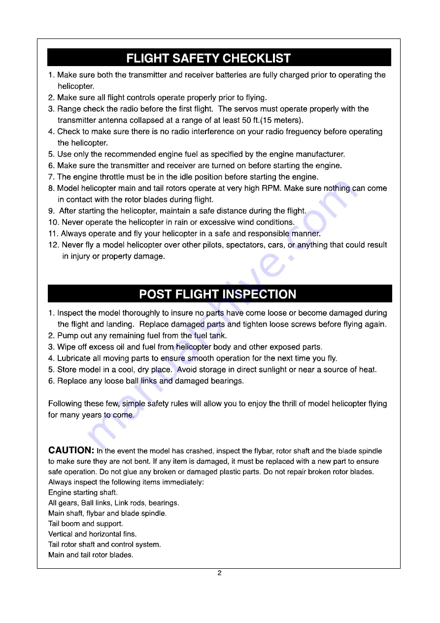 THUNDER TIGER RAPTOR RC Quick Start Manual Download Page 5