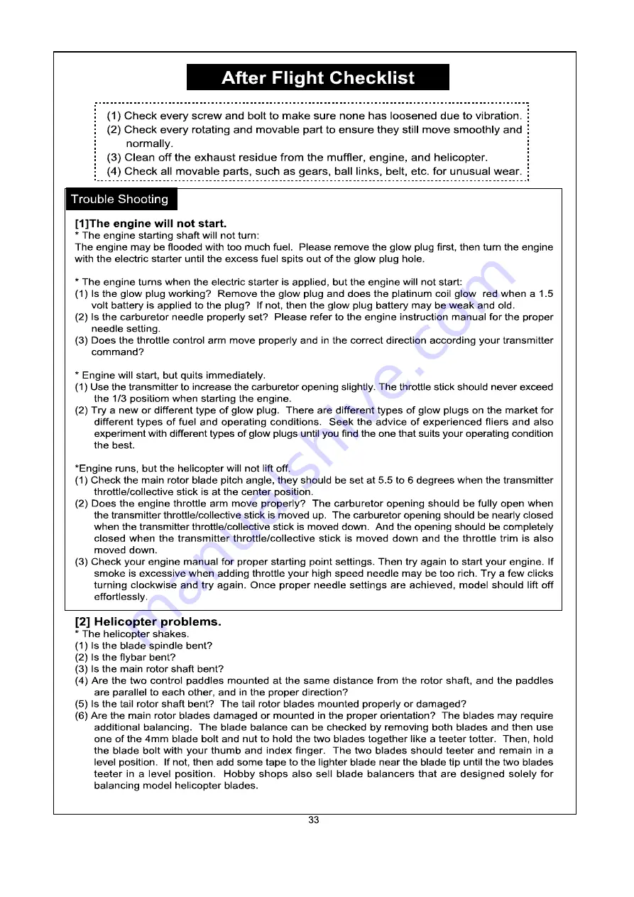 THUNDER TIGER RAPTOR RC Quick Start Manual Download Page 36