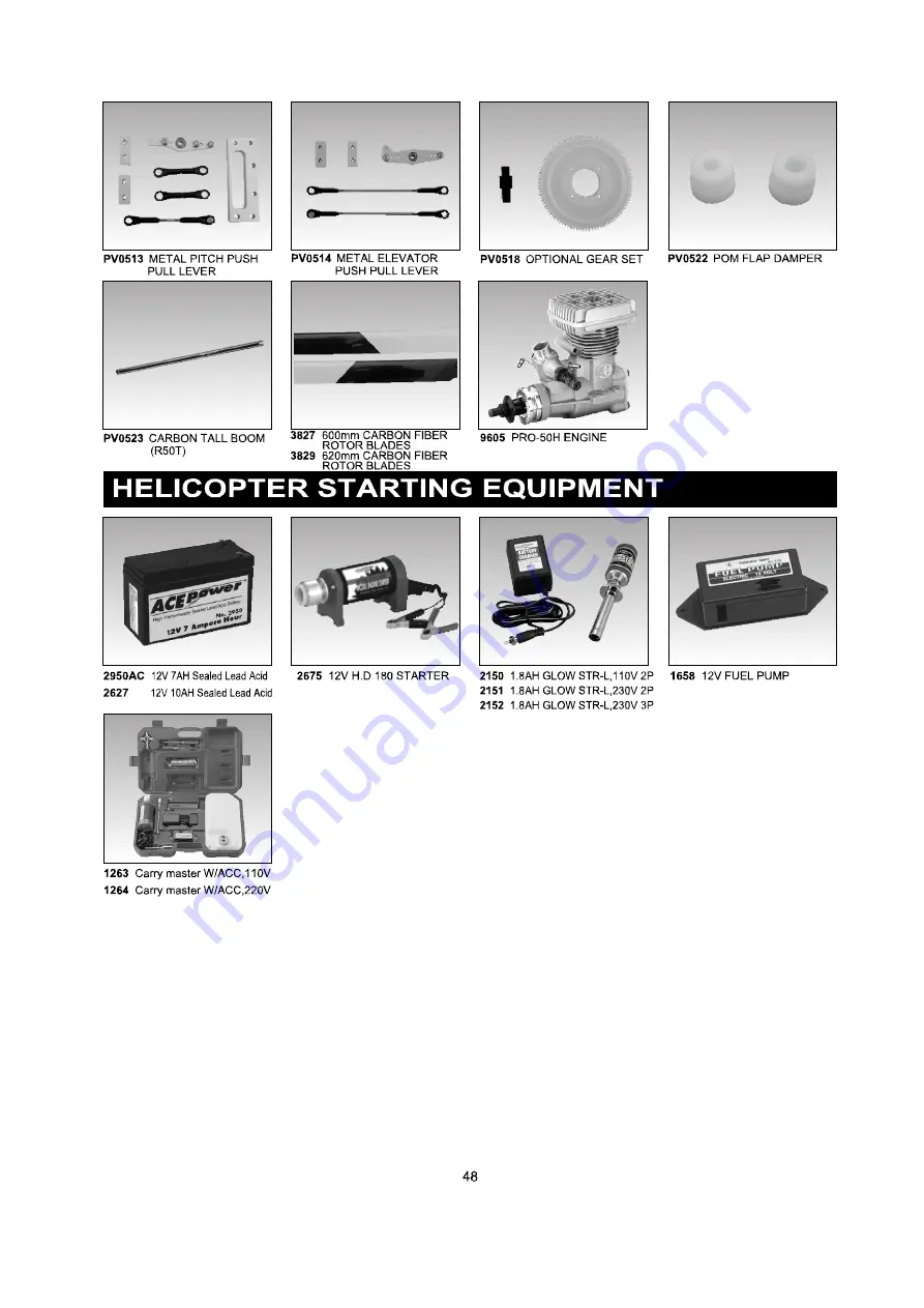 THUNDER TIGER RAPTOR RC Quick Start Manual Download Page 51