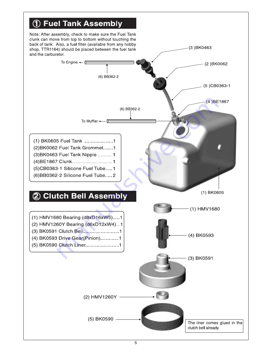 THUNDER TIGER RAPTOR V.2 Manual Download Page 6