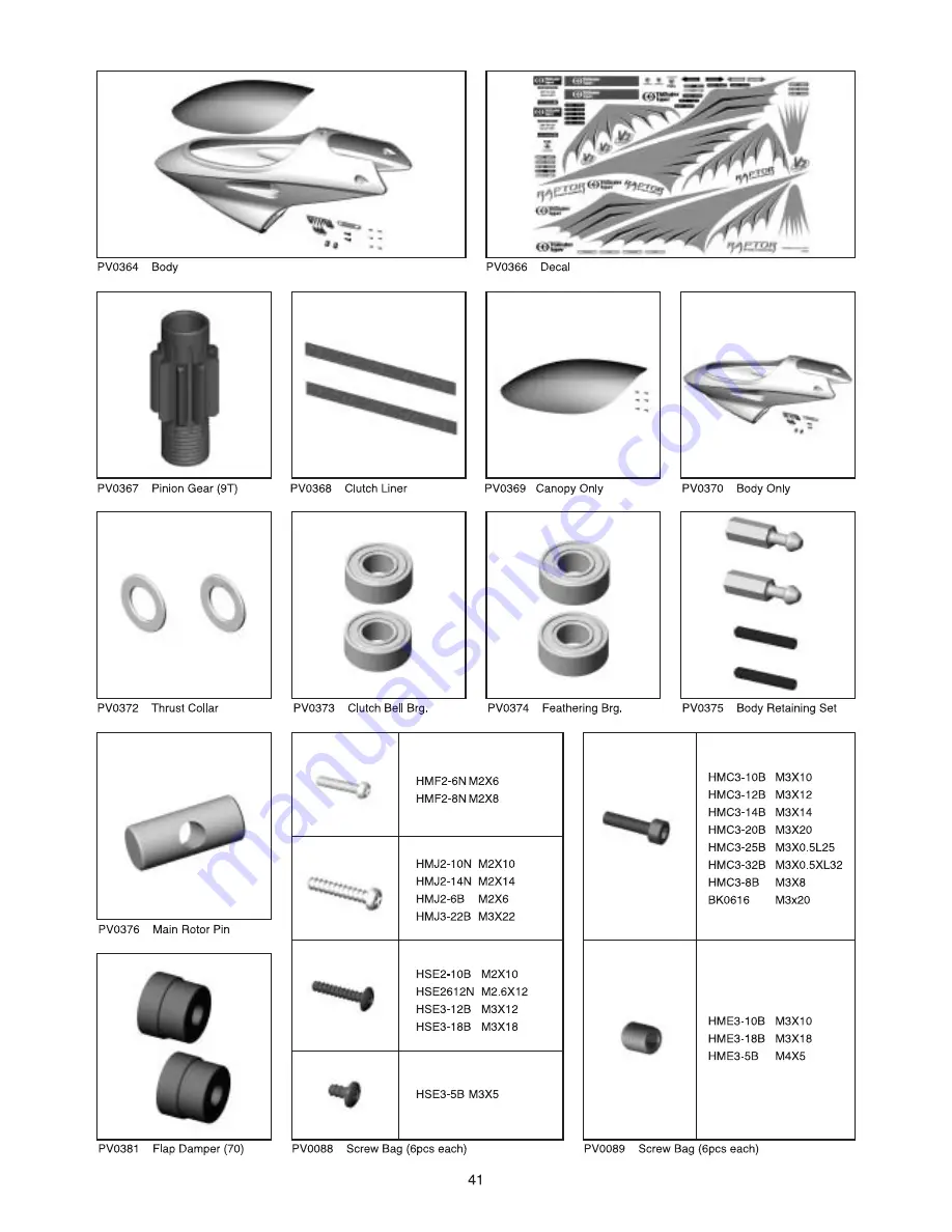 THUNDER TIGER RAPTOR V.2 Manual Download Page 42