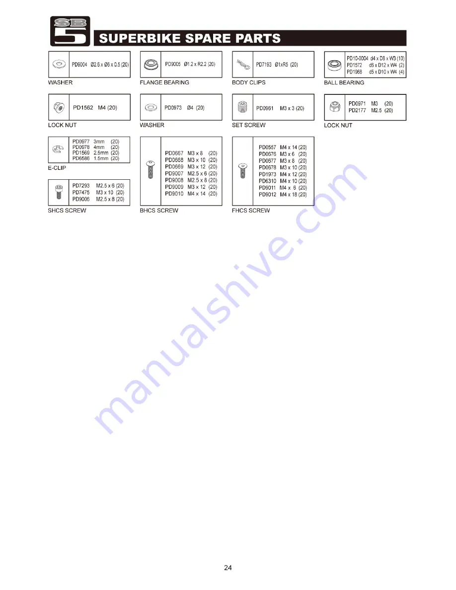 THUNDER TIGER SB 5 Instruction Manual Download Page 25