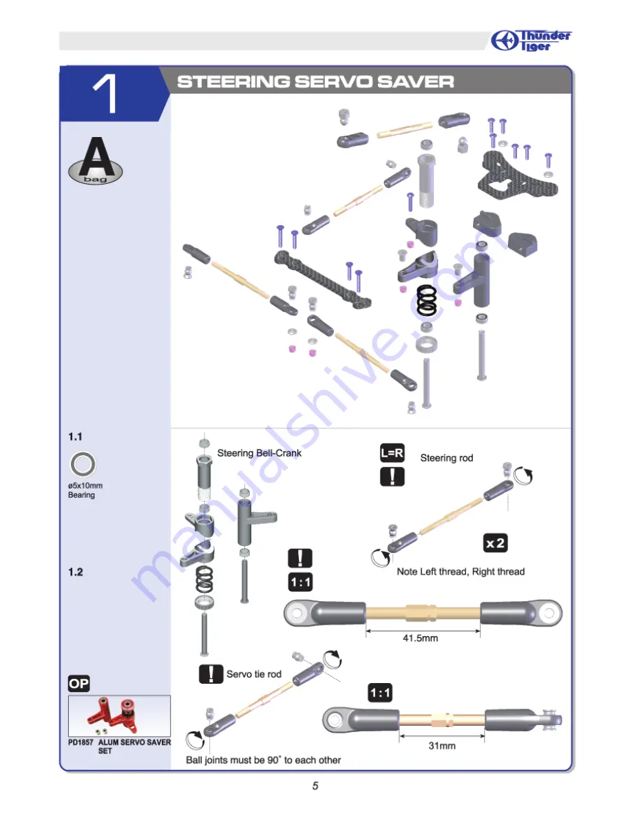 THUNDER TIGER ST-1 PRO Instruction Manual Download Page 5