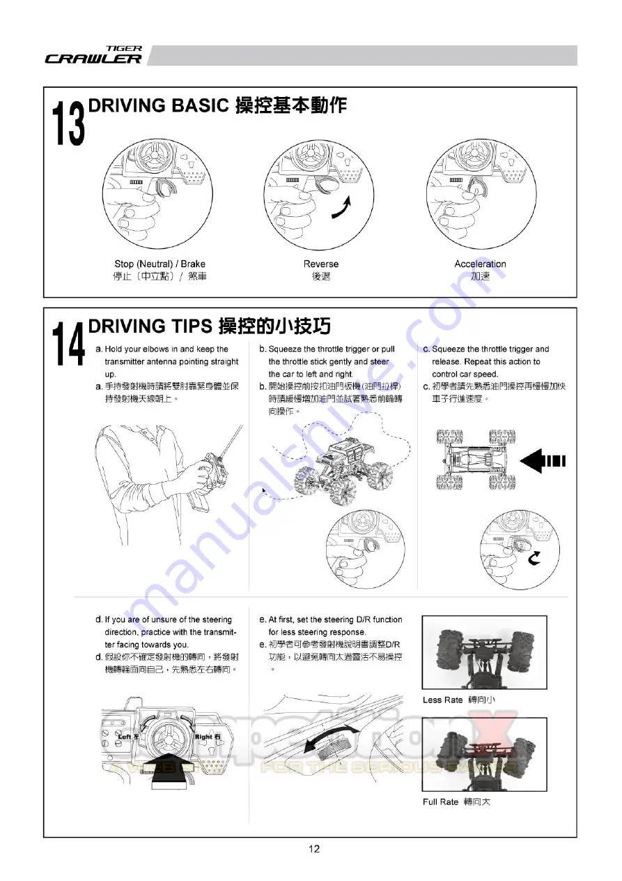 THUNDER TIGER Tiger Crawler 6543 Instruction Manual & Parts Catalogue Download Page 13