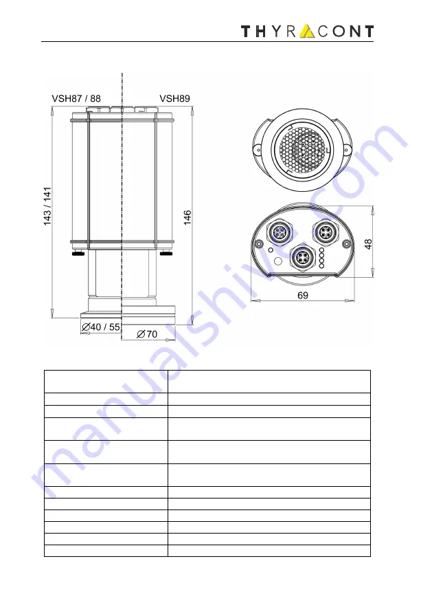 Thyracont VSH87PN Operating Instructions Manual Download Page 22