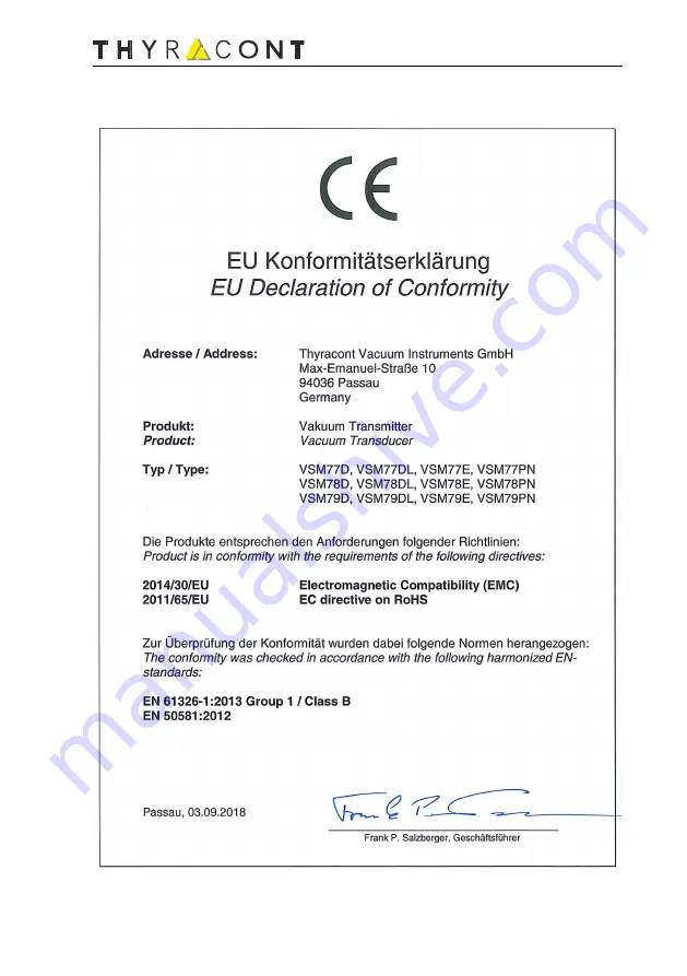 Thyracont VSM77PN Operating Instructions Manual Download Page 23