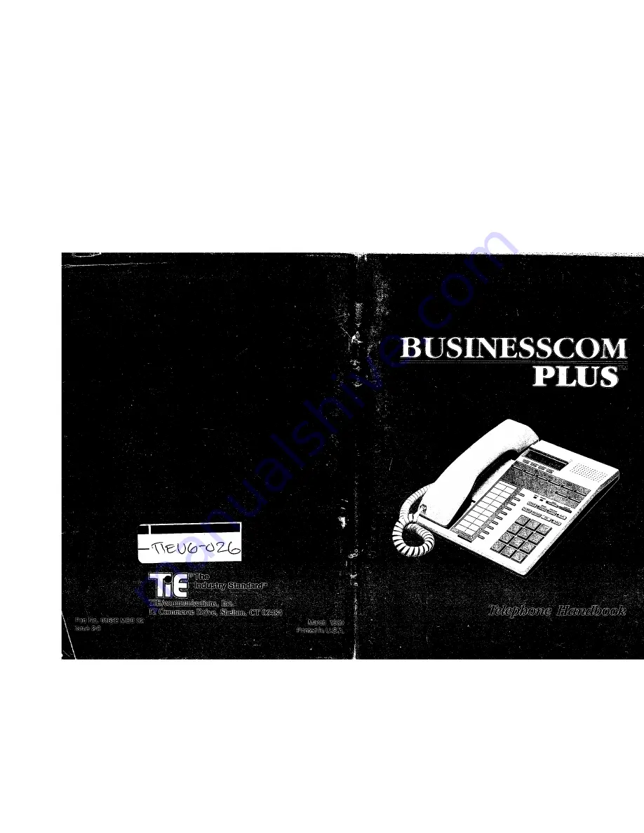 TIE Businesscom Plus Handbook Download Page 1