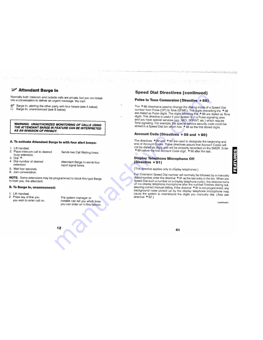 TIE EK-2464 Feature Handbook Download Page 18