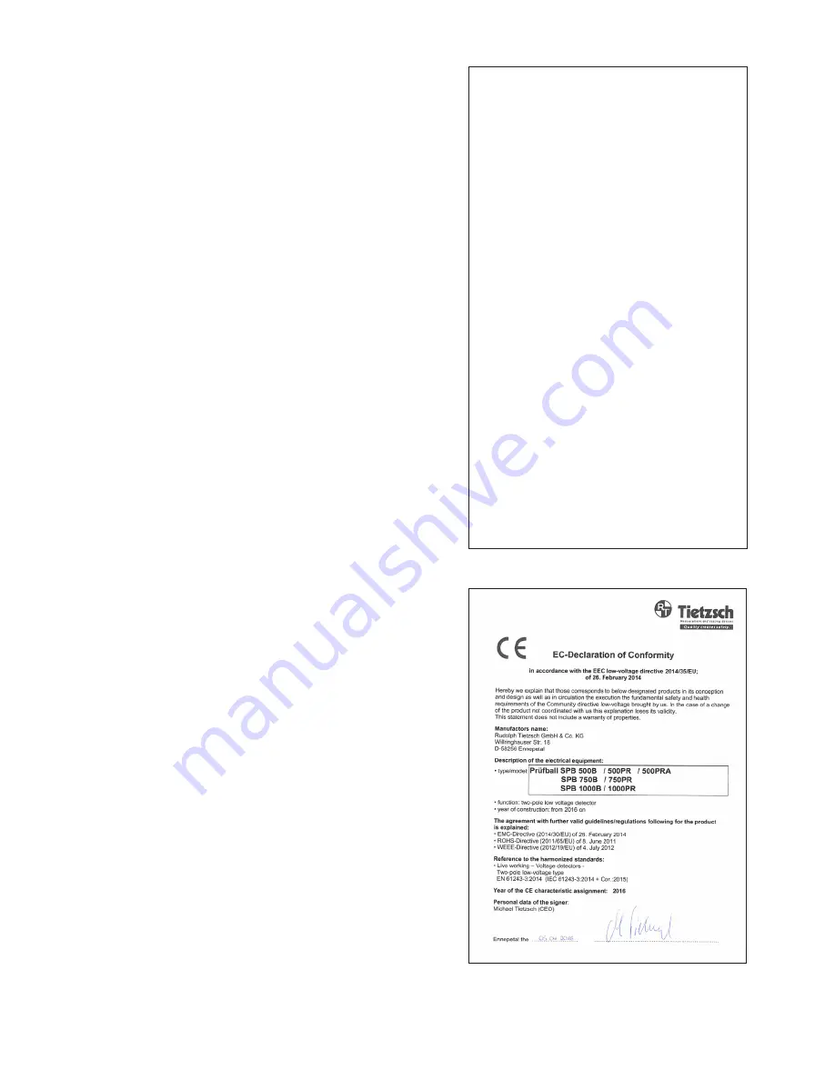 Tietzsch SPB 1000B User Instructions Download Page 24