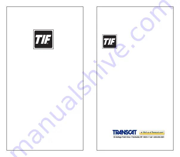 TIF TIF660 Owner'S Manual Download Page 1