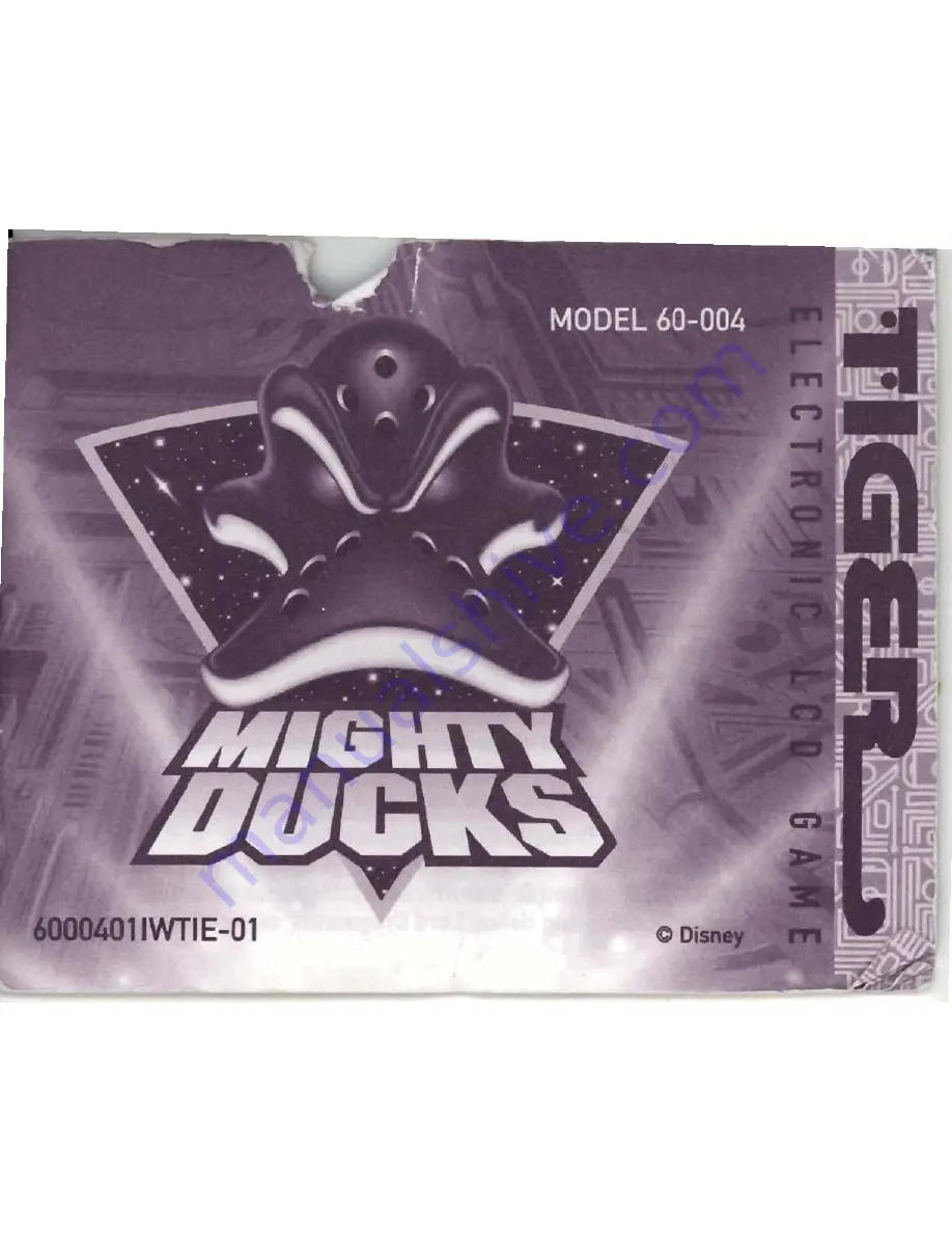 Tiger Electronics Mighty Ducks 60-004 Скачать руководство пользователя страница 1