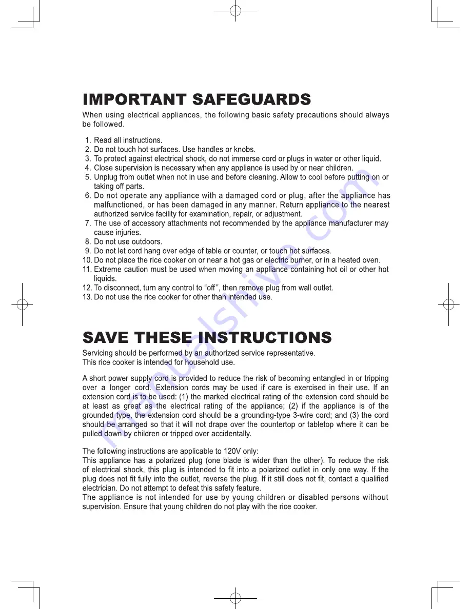 Tiger JAX-T10U Operating Instructions Manual Download Page 2