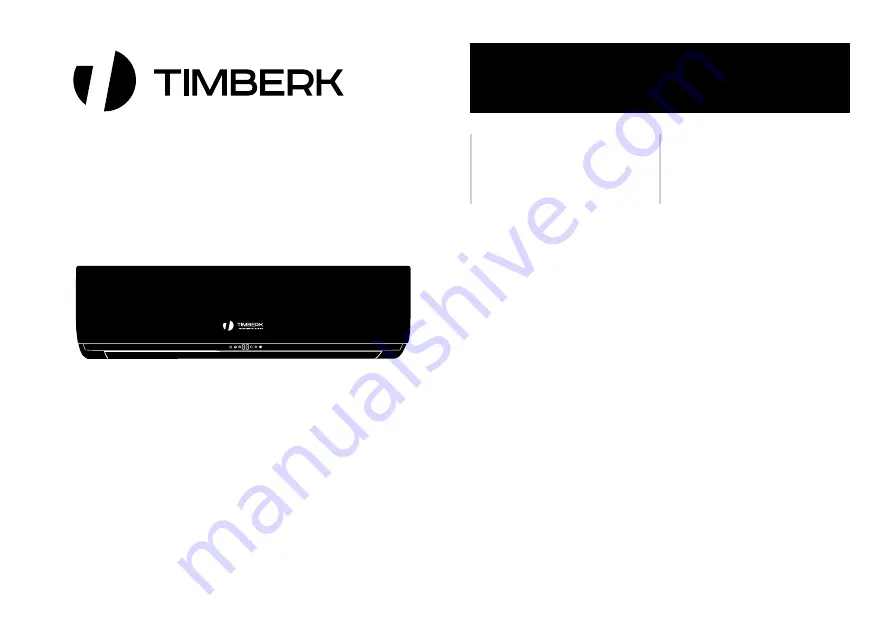 Timberk AC TIM 07H S10B Instruction Manual Download Page 1