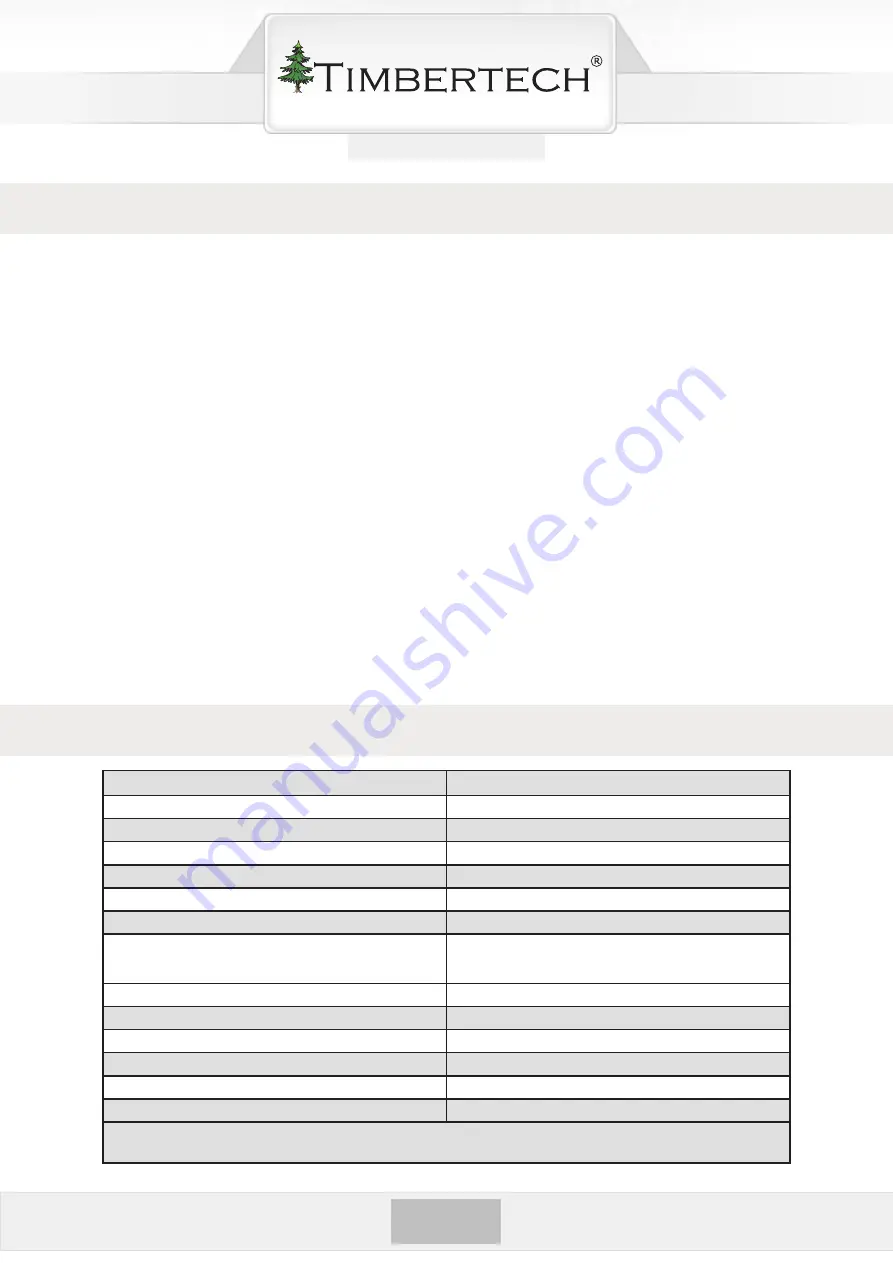 Timbertech RSSR01 Original Instruction Manual Download Page 46