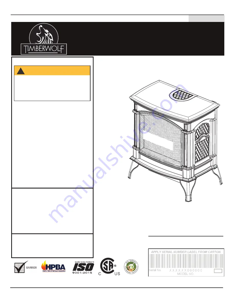 Timberwolf TDS60-1N Installation And Operation Manual Download Page 59