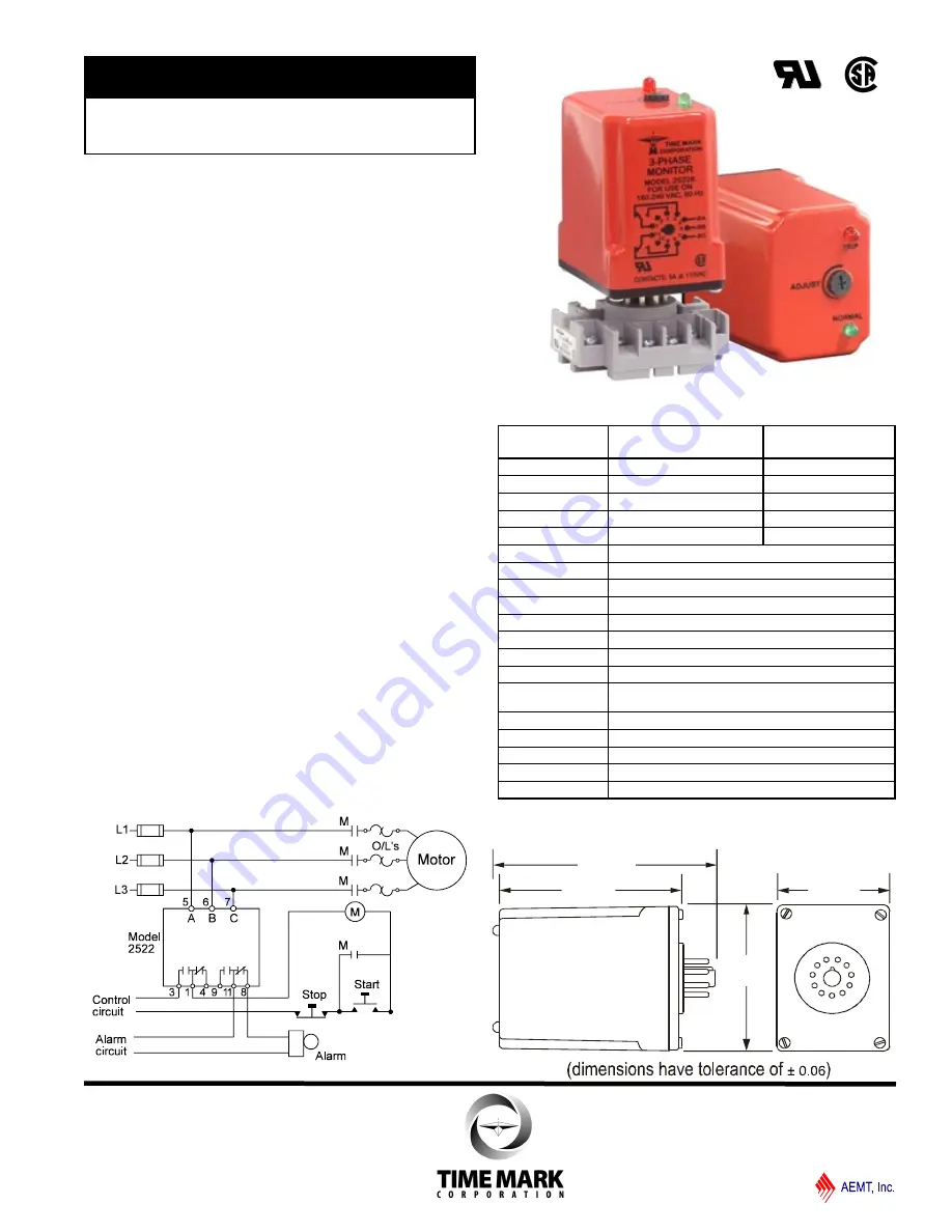 TIME MARK B2522B Installation Instructions Download Page 1