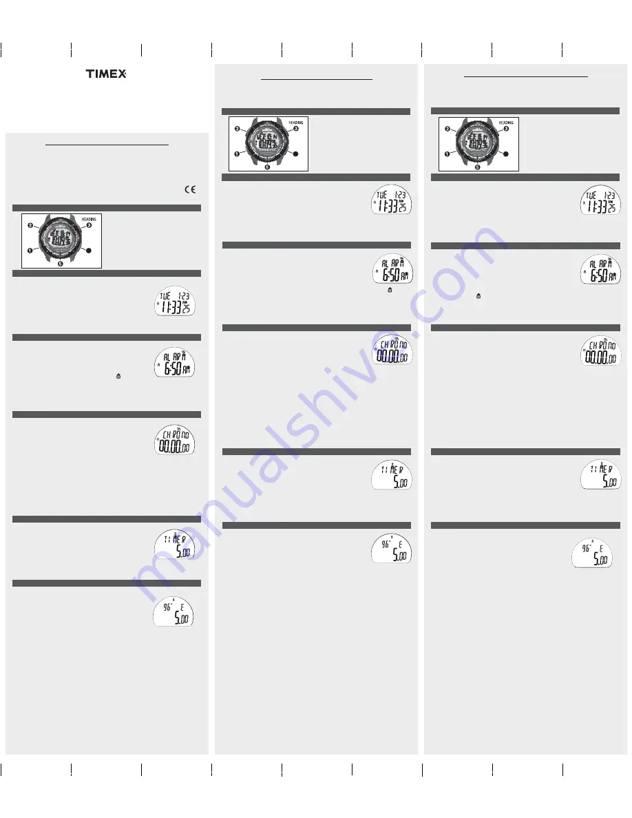 Timex 865-095000 Owner'S Manual Download Page 1