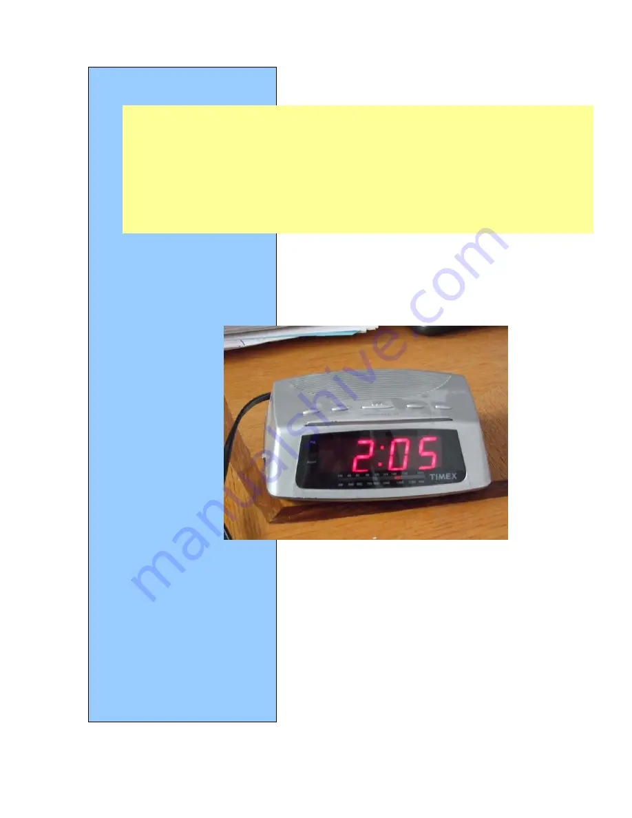 Timex AM/FM Radio Alarm Clock User Manual Download Page 1