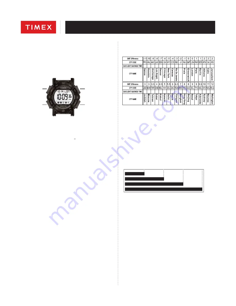Timex EXPEDITION WORLD TIME DIGITAL Manual Download Page 9