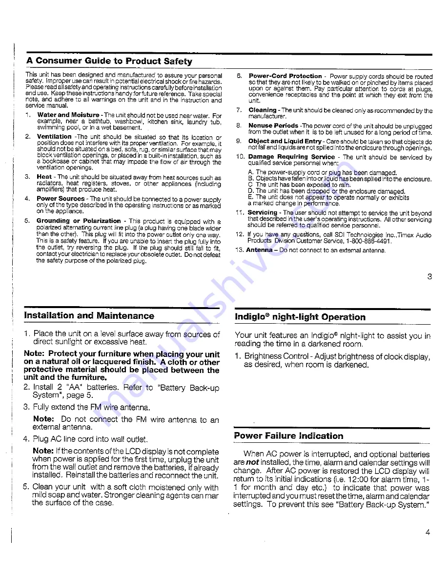 Timex T433 Product Manual Download Page 2