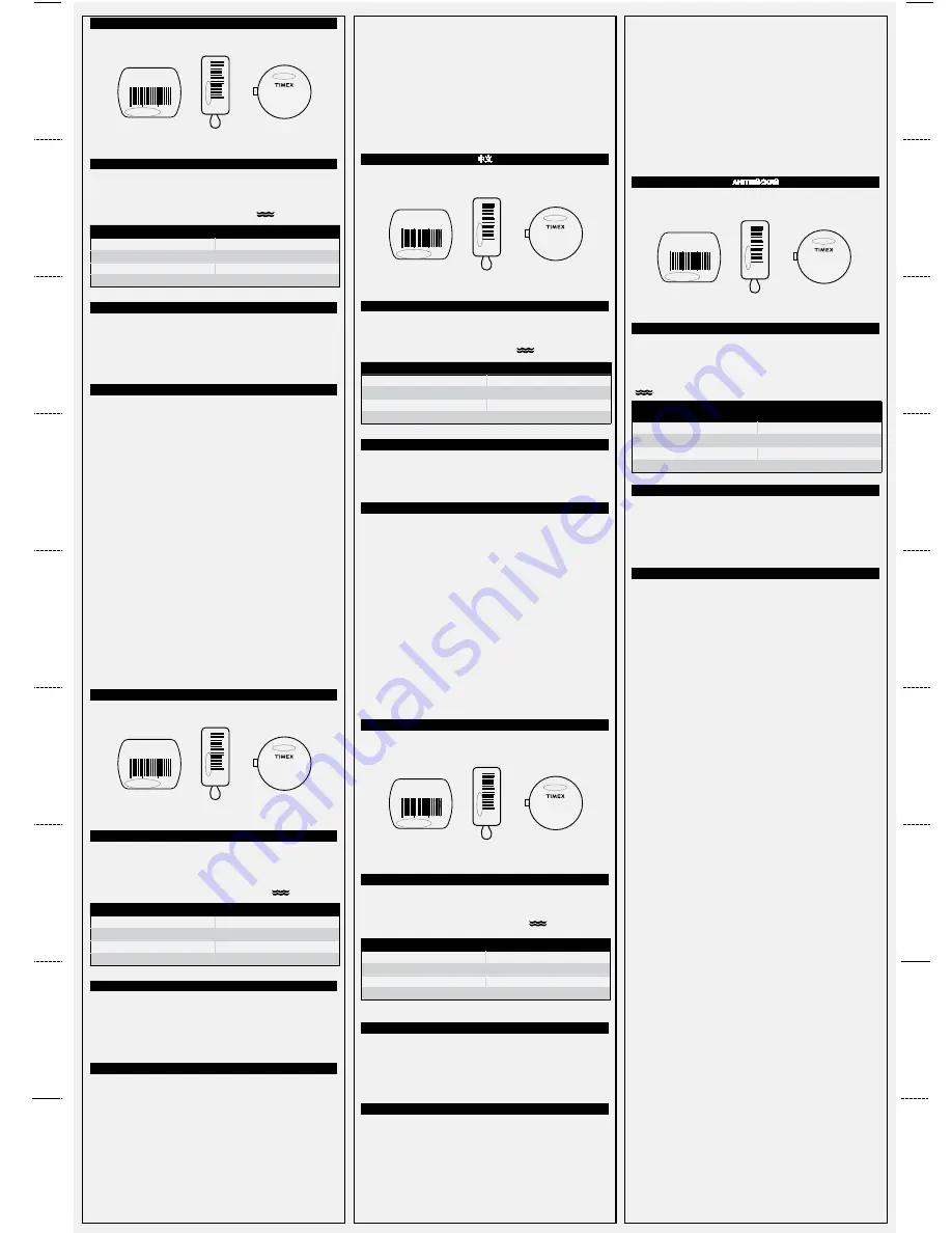 Timex W154 Instructions Manual Download Page 4