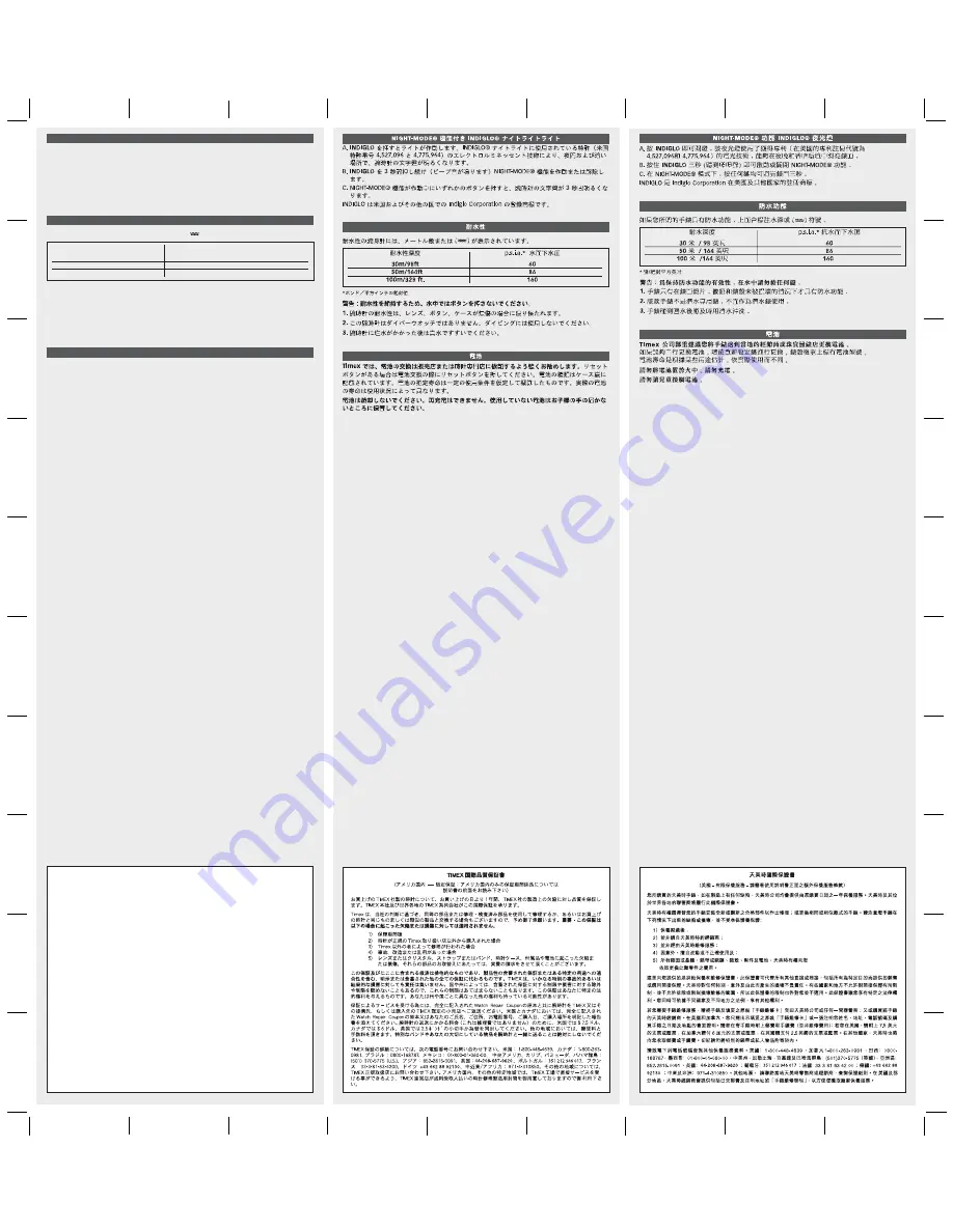 Timex W154 Instructions Manual Download Page 8