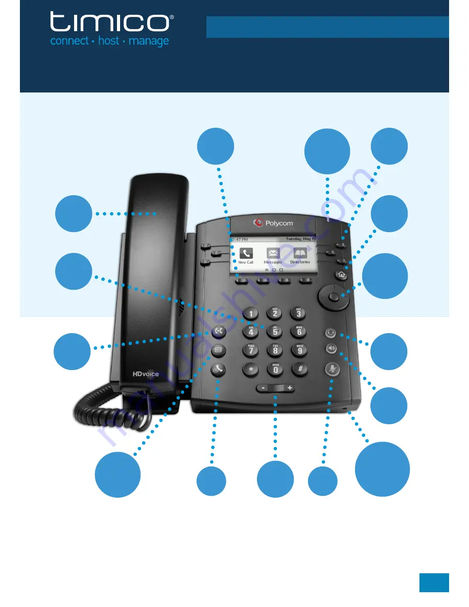 Timico Synergy Polycom VVX 300 Reference Manual Download Page 1