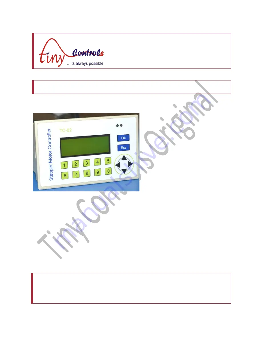 TINY TNC-G10 Operation Manual Download Page 1