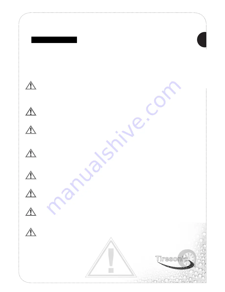 Tiresonic FW-301 Operating Manual Download Page 13