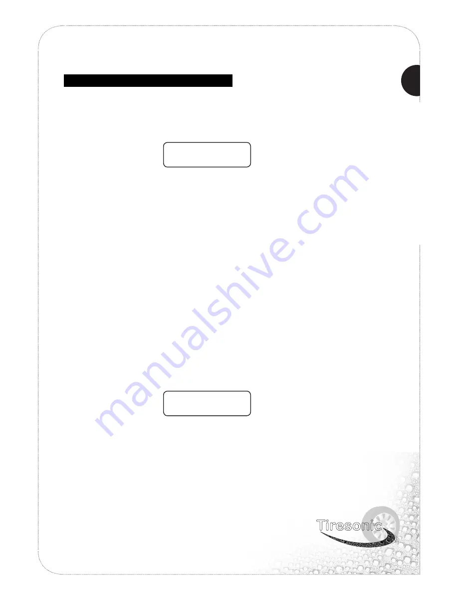 Tiresonic FW-301 Operating Manual Download Page 25