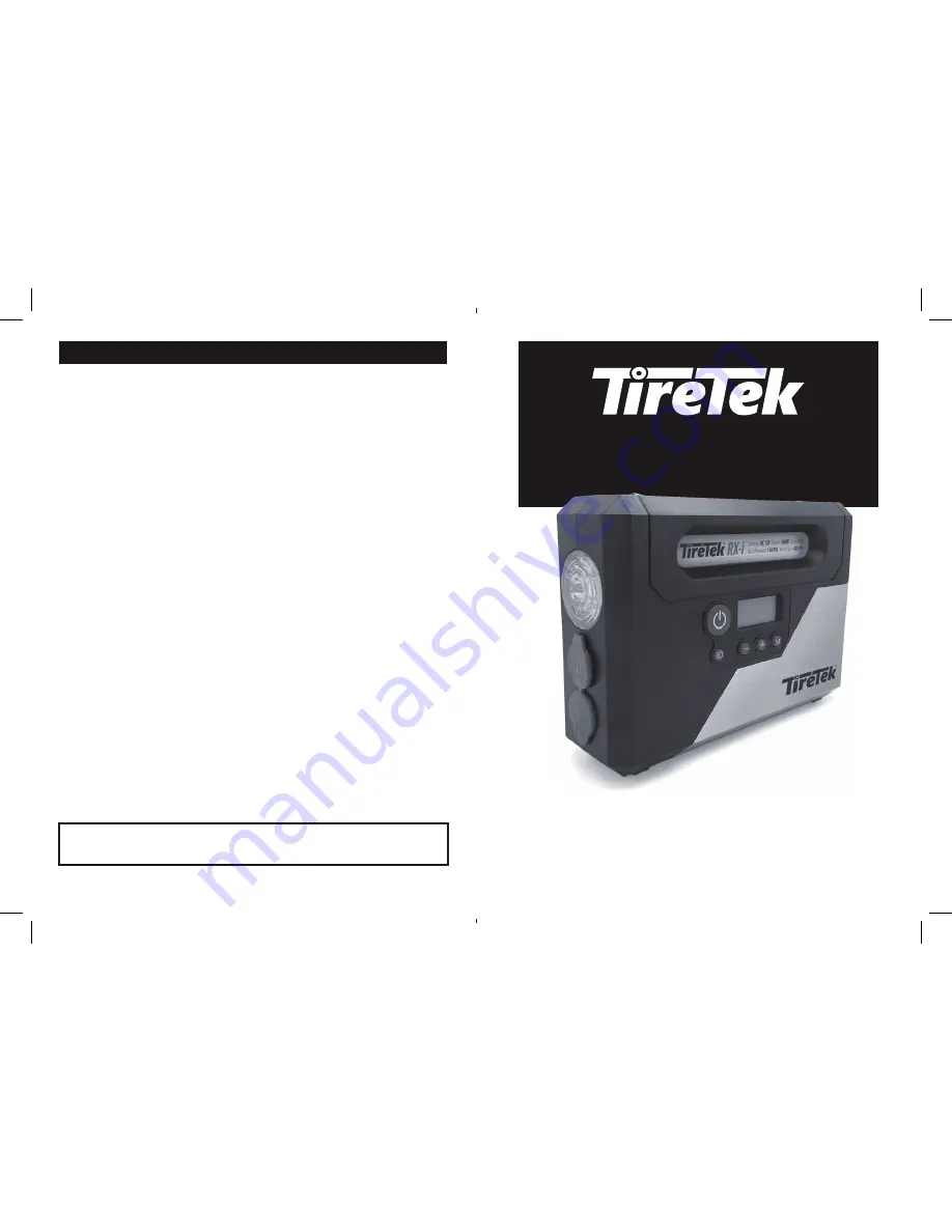 TireTek RX-i User Manual Download Page 1