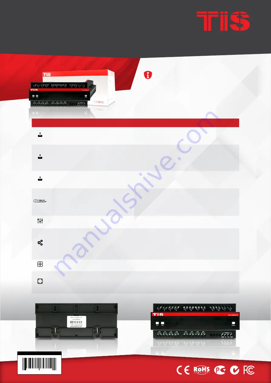 TIS RCU-20R20Z-IP Installation Manual Download Page 1