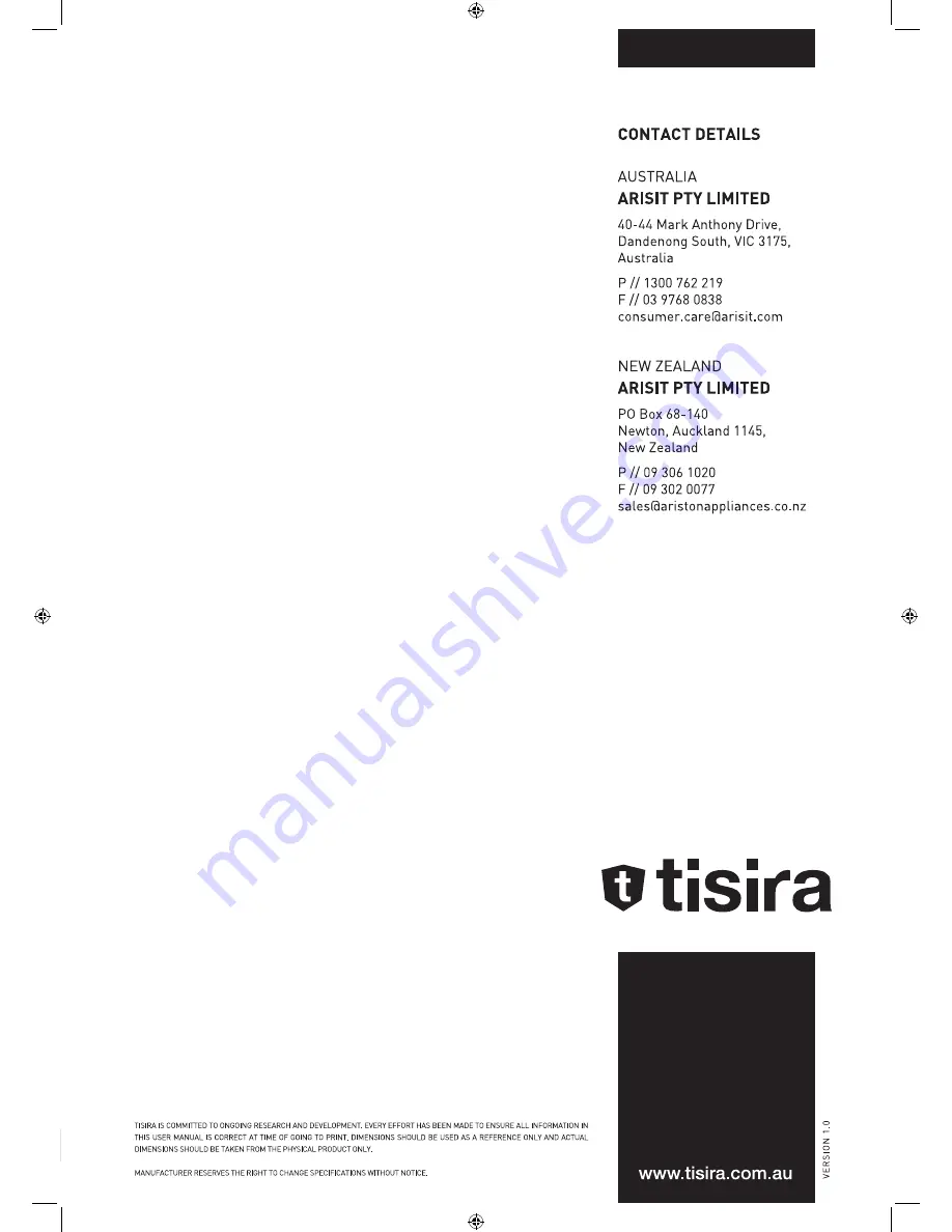 Tisira TCK60 User Manual Download Page 16