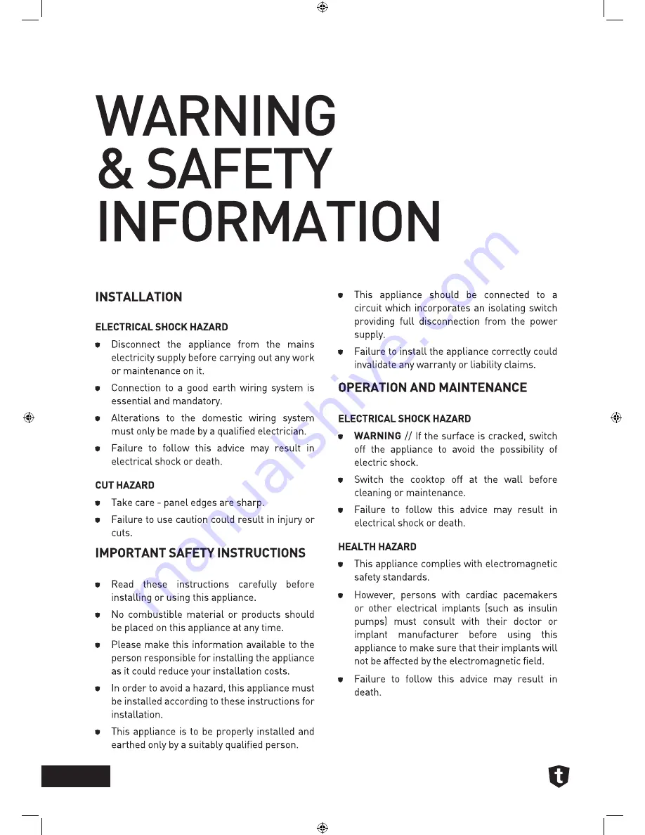 Tisira TCT90 User Manual Download Page 4