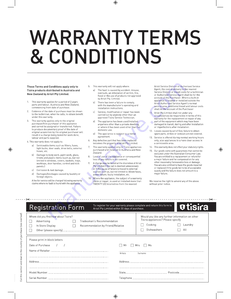 Tisira TCT90 User Manual Download Page 22