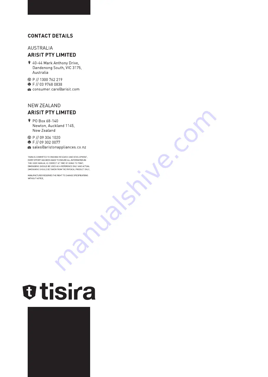 Tisira TOC919 User Manual Download Page 16