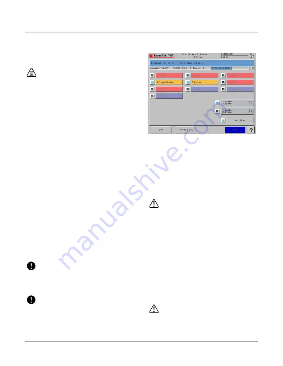 Tissue-Tek VIP 6 AI Operating Manual Download Page 55