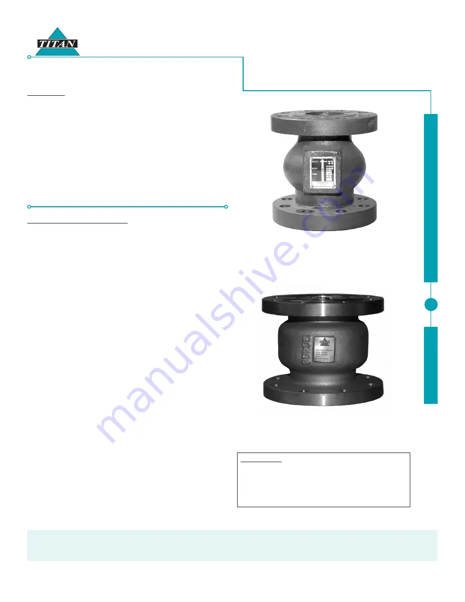 Titan CV 52-DI Installation, Operation And Maintenance Download Page 1