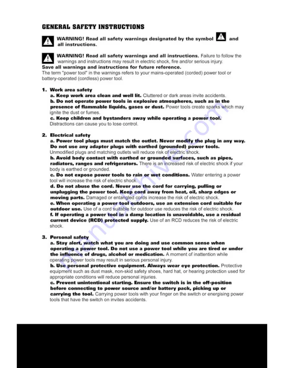 Titan TTB278SDS Safety And Operating Manual Download Page 4