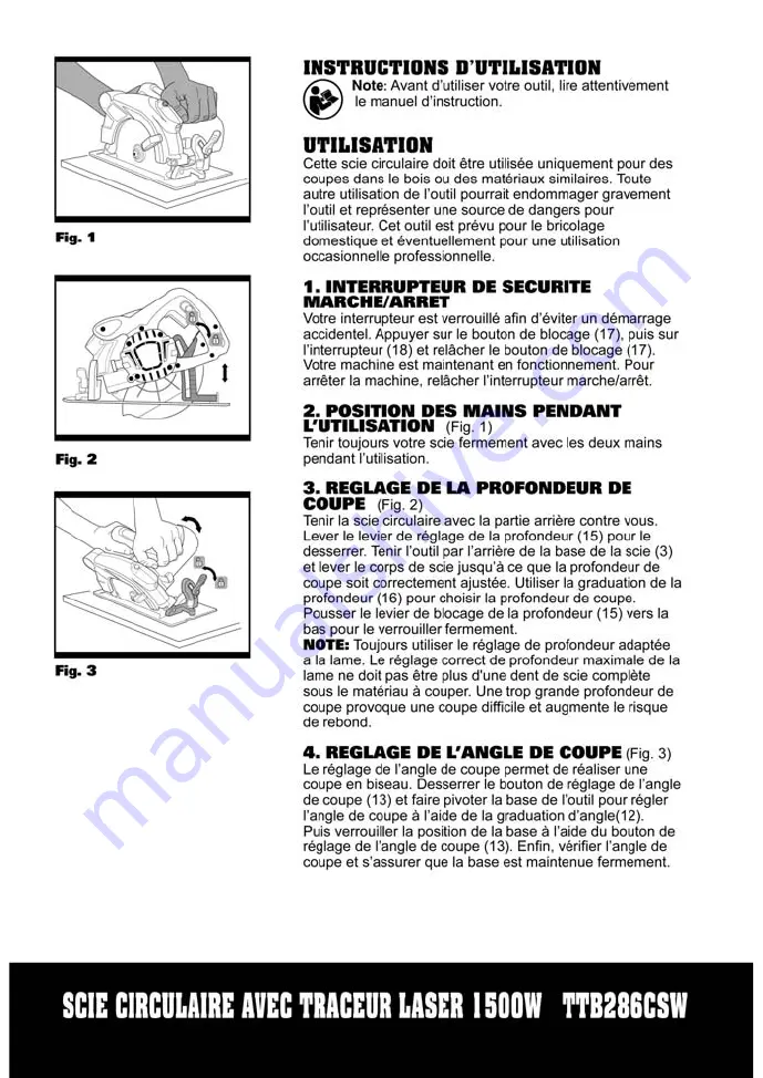 Titan TTB286CSW Safety And Operating Manual Download Page 33